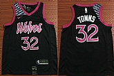 Timberwolves 32 Karl Anthony Towns Black 2018 19 City Edition Nike Swingman Jersey,baseball caps,new era cap wholesale,wholesale hats